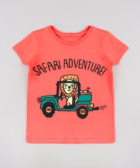 Camiseta-Infantil--Safari-Adventure---Manga-Curta-Coral-9629795-Coral_1