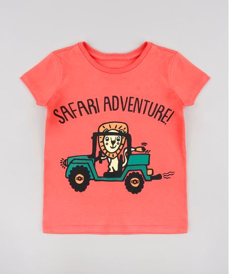 Camiseta-Infantil--Safari-Adventure---Manga-Curta-Coral-9629795-Coral_1