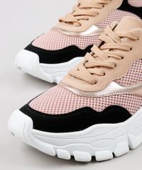 Tenis-Chunky-Feminino-Oneself-com-Recorte-Metalizado--Rose-9662767-Rose_2