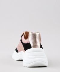 Tenis-Chunky-Feminino-Oneself-com-Recorte-Metalizado--Rose-9662767-Rose_3