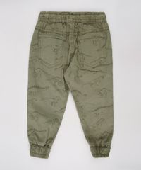 Calca-de-Sarja-Infantil-Jogger-Estampada-de-Dinossauros-com-Bolsos-Verde-Militar-9634621-Verde_Militar_2