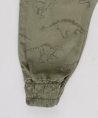 Calca-de-Sarja-Infantil-Jogger-Estampada-de-Dinossauros-com-Bolsos-Verde-Militar-9634621-Verde_Militar_4