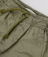 Calca-de-Sarja-Infantil-Jogger-Estampada-de-Dinossauros-com-Bolsos-Verde-Militar-9634621-Verde_Militar_5