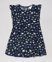 Vestido-Infantil-Estampado-Flamingos-Sem-Manga--Azul-Marinho-9515360-Azul_Marinho_1