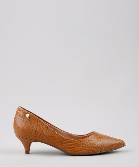 Scarpin-Feminino-Via-Uno-com-Textura-Bico-Fino-Caramelo-9661669-Caramelo_1