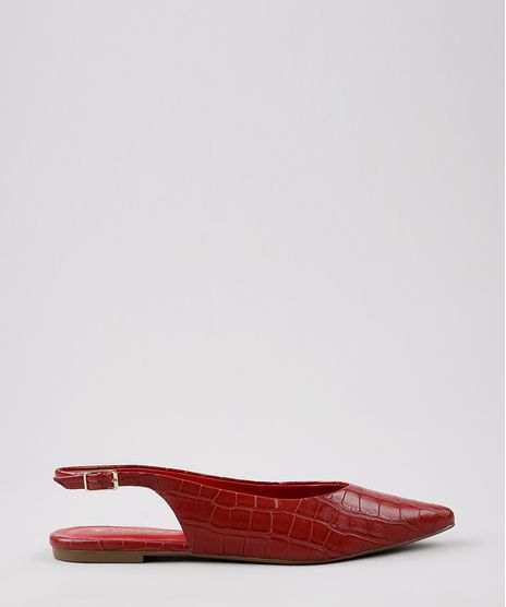 Sapatilha-Feminina-Oneself-Croco-Bico-Fino--Vermelha-9643507-Vermelho_1
