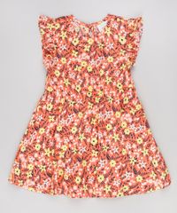 Vestido-Infantil-Estampado-Floral-Sem-Manga-Laranja-9515362-Laranja_1