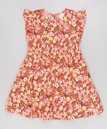 Vestido-Infantil-Estampado-Floral-Sem-Manga-Laranja-9515362-Laranja_1 Vestido-Infantil-Estampado-Floral-Sem-Manga-Laranja-9515362-Laranja_1