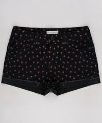 Short-Jeans-Infantil-Estampado-Floral--Preto-9655138-Preto_1
