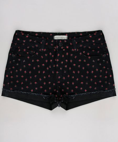 Short-Jeans-Infantil-Estampado-Floral--Preto-9655138-Preto_1 Short-Jeans-Infantil-Estampado-Floral--Preto-9655138-Preto_1
