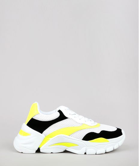 Tenis-Chunky-Feminino-Oneself-com-Recortes-Branco-9659425-Branco_1