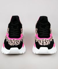 Tenis-Chunky-Feminino-Oneself-com-Recortes-Estampado-Animal-Print-Rosa-9659424-Rosa_4