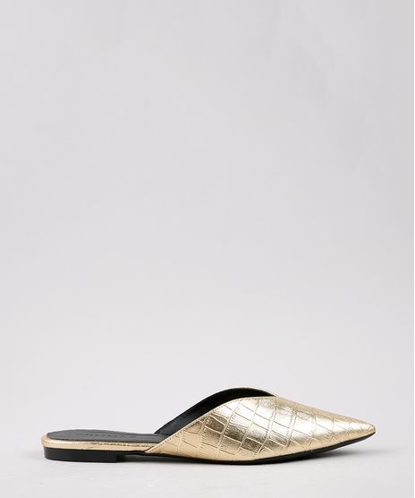 Mule-Feminino-Oneself-Bico-Fino-Metalizado-Croco-Dourado-9662516-Dourado_1