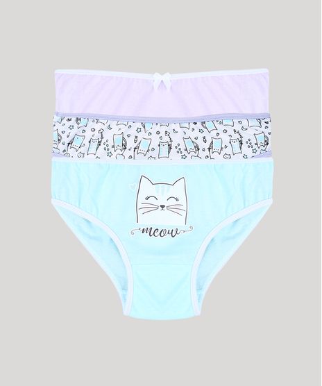 Kit-de-Calcinhas-Infantis-Gatinho-Multicor-9638071-Multicor_1