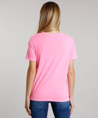 Blusa-Feminina-Ampla--The-Hypnotist--Manga-Curta-Decote-Redondo-Rosa-Neon-9654348-Rosa_Neon_2