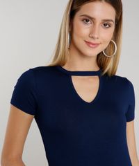 Blusa-Feminina-Choker-Basica-Manga-Curta-Decote-Redondo-Azul-Marinho-1-8625969-Azul_Marinho_1_4