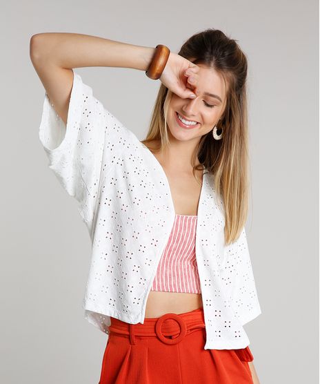 Kimono-Feminino-Curto-em-Laise-Manga-Curta-Off-White-9609722-Off_White_1