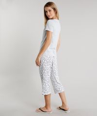 Pijama-Feminino-Estampado-Floral-com-Bolso-e-Botoes-Manga-Curta-Cinza-Mescla-Claro-9603411-Cinza_Mescla_Claro_2