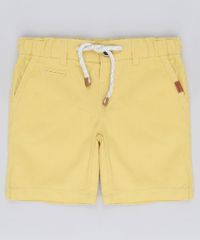 Bermuda-de-Sarja-Infantil-com-Bolso-e-Cordao-Amarela-9564069-Amarelo_1