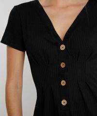 Macaquinho-Feminino-Canelado-com-Botoes-Manga-Curta-Preto-9612504-Preto_4