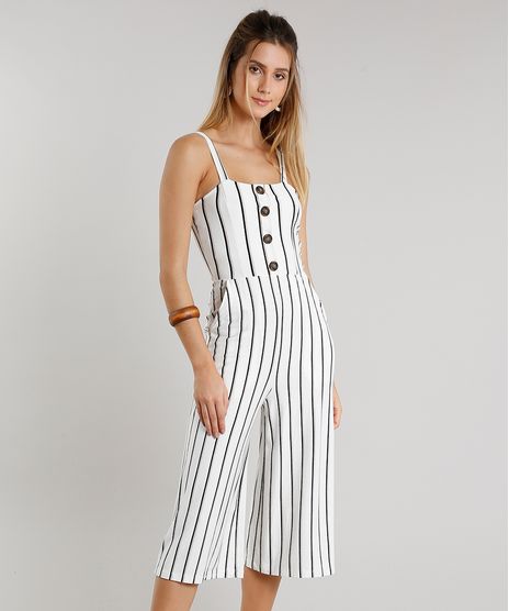 Macacao-Feminino-Pantacourt-Listrado-com-Botao-e-Bolsos-Alca-Media-Off-White-9608858-Off_White_1