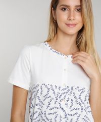 Camisola-Feminina-Estampada-Floral-com-Recorte-Botoes-Manga-Curta-Off-White-9603412-Off_White_3
