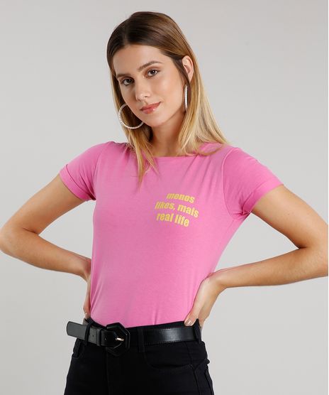 Blusa-Feminina--Mais-Real-Life--Manga-Curta-Decote-Redondo-Rosa-9620154-Rosa_1
