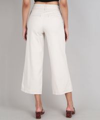 Calca-de-Sarja-Feminina-Pantacourt-com-Faixa-para-Amarrar-Bege-9666393-Bege_2