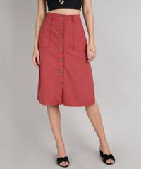 Saia-Feminina-Midi-com-Botoes-e-Fenda-Cobre-9594615-Cobre_1