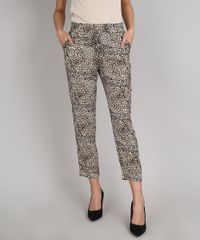 Calca-Feminina-Jogger-Estampada-Animal-Print-com-Cordao--Bege-9544338-Bege_1