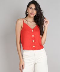 Regata-Feminina-em-Linho-com-Botoes-Decote-V-Cobre-9546813-Cobre_1