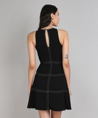 Vestido-Feminino-Curto-com-Recortes-e-Pespontos-Alcas-Largas-Preto-9545023-Preto_2