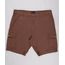 Bermuda-de-Sarja-Masculina-Plus-Size-Reta-Cargo--Marrom-9436035-Marrom_1_1