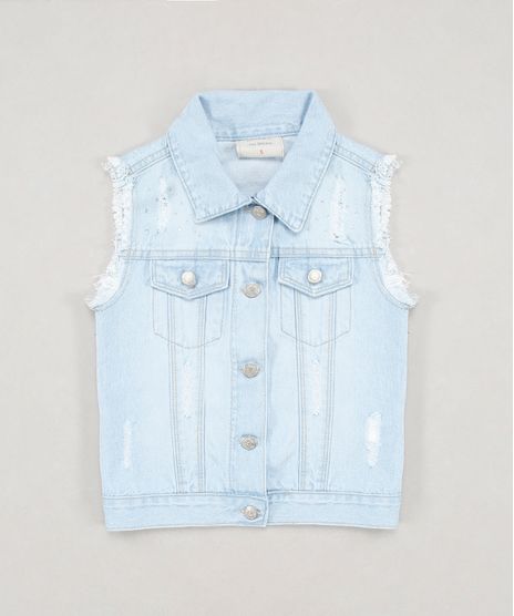 Colete-Jeans-Infantil-com-Rasgos-e-Strass-Azul-Claro-9246825-Azul_Claro_1