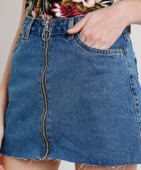 Saia-Jeans-Feminina-Curta-com-Ziper-de-Argola-Azul-Escuro-9546923-Azul_Escuro_4