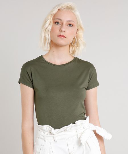 Blusa-Feminina-Basica-Cropped-Manga-Curta-Verde-Militar-9647002-Verde_Militar_1