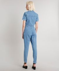Macacao-Jeans-Feminino-com-Bolsos-Manga-Curta-Azul-Claro-9664648-Azul_Claro_2