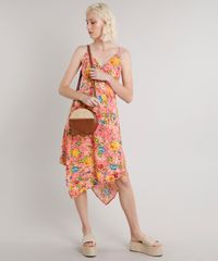 Vestido-Feminino-Midi-Assimetrico-Estampado-Floral-Coral-9557773-Coral_3