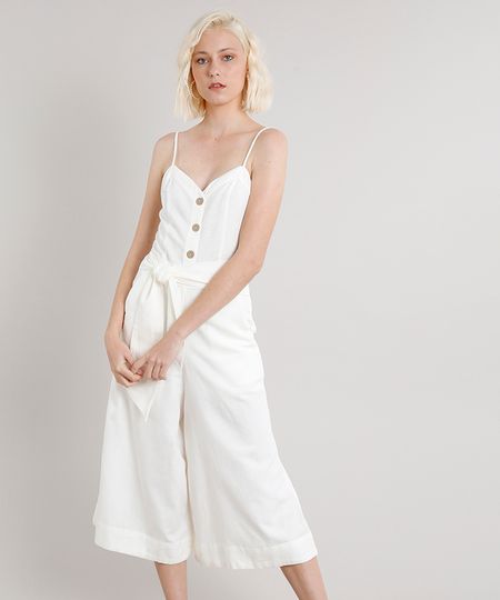 Macacao-Feminino-Pantacourt-com-Linho-e-Faixa-para-Amarrar-Alca-Fina-Off-White-9511573-Off_White_1