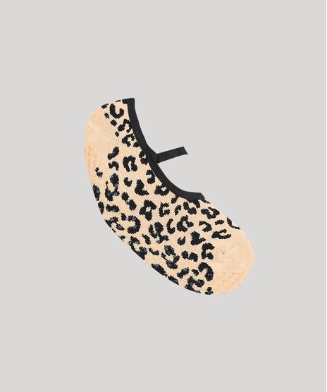 Meia-Feminina-Sapatilha-Estampada-Animal-Print-Caramelo-9660922-Caramelo_1