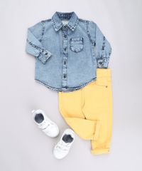 Camisa-Jeans-Infantil-com-Bolsos-Manga-Curta-Azul-Medio-9660709-Azul_Medio_3