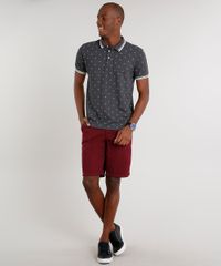Polo-Masculina-em-Piquet-Estampada-de-Barcos-Manga-Curta-Chumbo-9323167-Chumbo_3