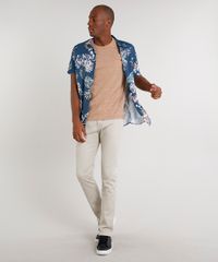 Camiseta-Masculina-Botone-com-Bolso-Manga-Curta-Gola-Careca-Bege-9524368-Bege_3