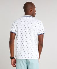 Polo-Masculina-Comfort-Fit-em-Piquet-Estampada-de-Ancora-Manga-Curta-Branca-9323156-Branco_2