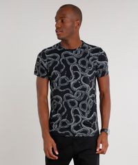 Camiseta-Masculina-Slim-Fit-Estampada-de-Cobra-Manga-Curta-Gola-Careca-Preta-9592920-Preto_1