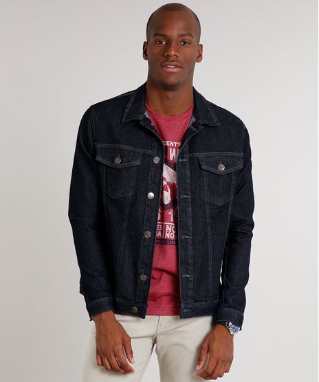 Jaqueta-Jeans-Masculina-com-Bolsos-Azul-Escuro-9610136-Azul_Escuro_1