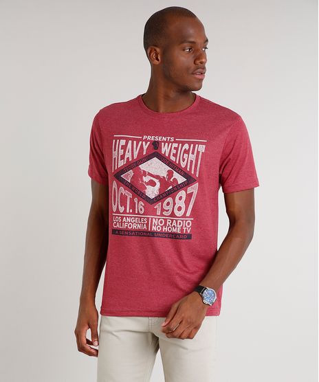 Camiseta-Masculina--Heavy-Weight--Manga-Curta-Gola-Careca-Vinho-9529638-Vinho_1