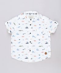 Camisa-Infantil-Estampada-de-Dinossauros-com-Bolso-Manga-Curta-Gola-Padre-Off-White-9543942-Off_White_1