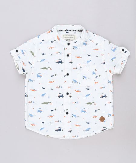 Camisa-Infantil-Estampada-de-Dinossauros-com-Bolso-Manga-Curta-Gola-Padre-Off-White-9543942-Off_White_1 Camisa-Infantil-Estampada-de-Dinossauros-com-Bolso-Manga-Curta-Gola-Padre-Off-White-9543942-Off_White_1