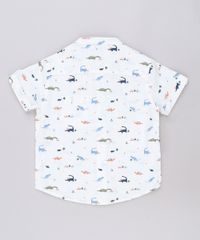 Camisa-Infantil-Estampada-de-Dinossauros-com-Bolso-Manga-Curta-Gola-Padre-Off-White-9543942-Off_White_2